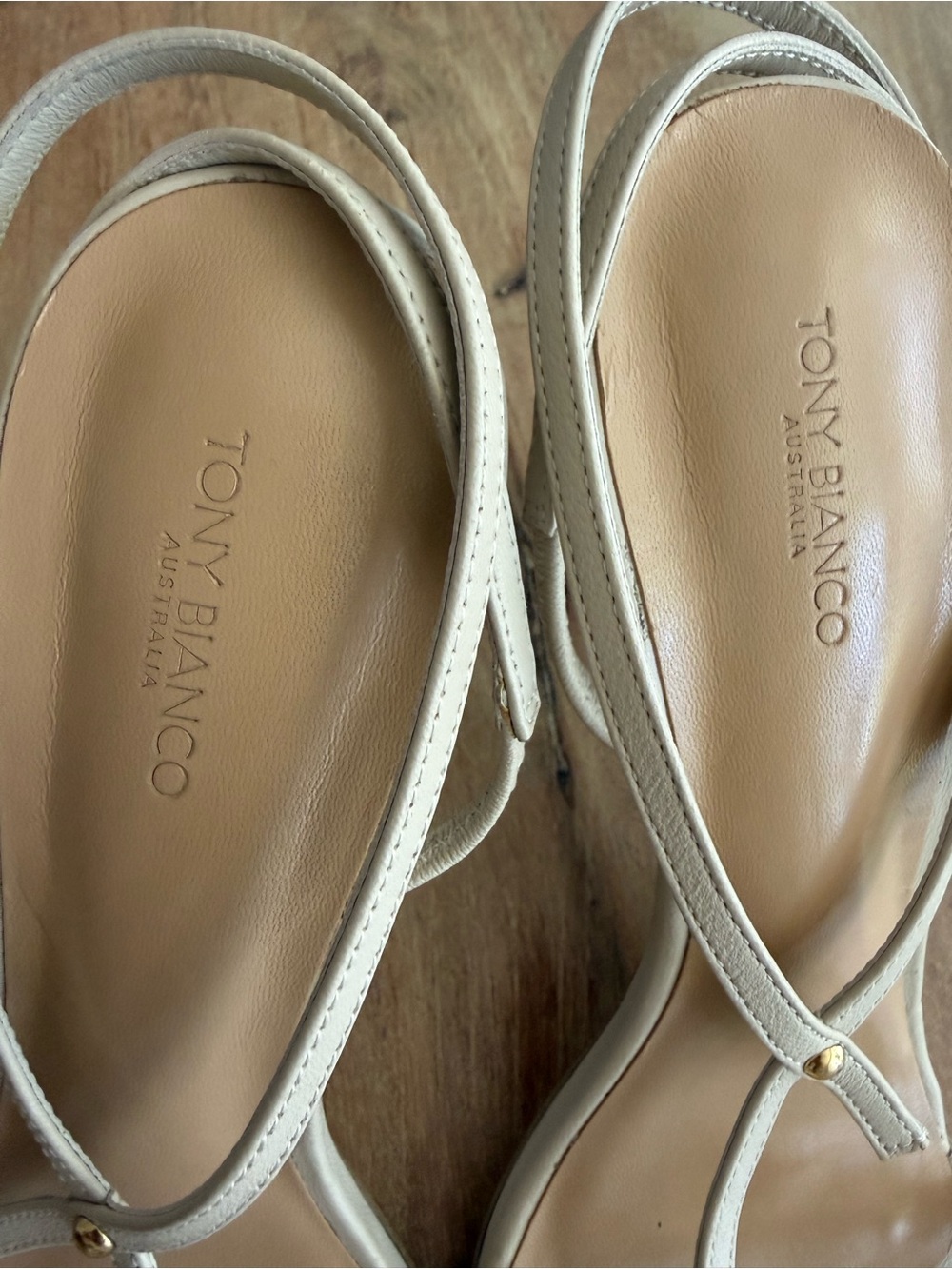 Tony Bianco Lilly Bottega Veneta inspired stapy sandals nude vanilla Revolve 8 - Picture 7 of 9
